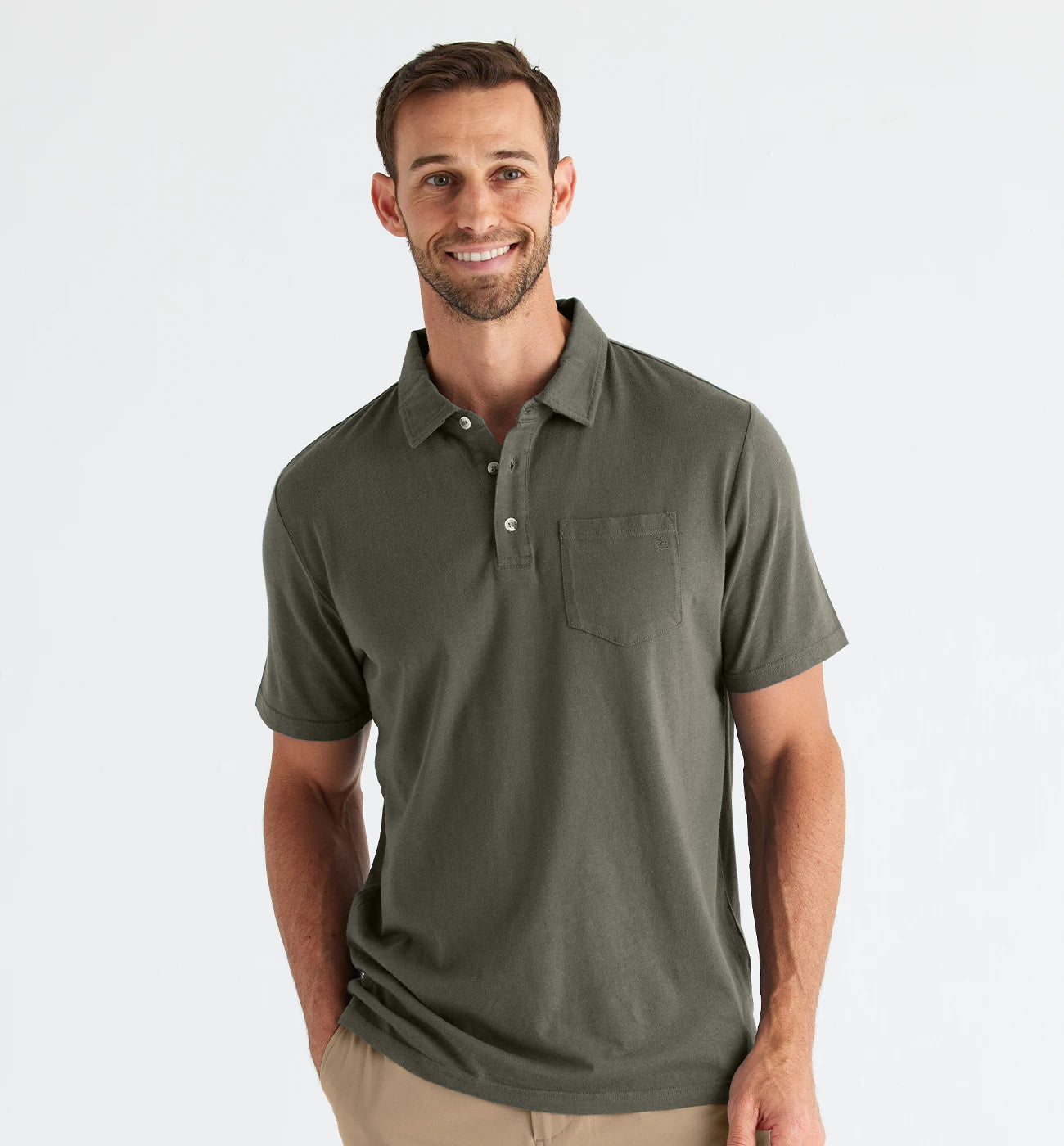 FREE FLY FATIGUE BAMBOO HERITAGE POLO