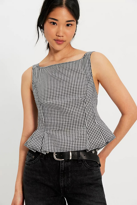 BLACK AND WHITE SUN FADED TOP