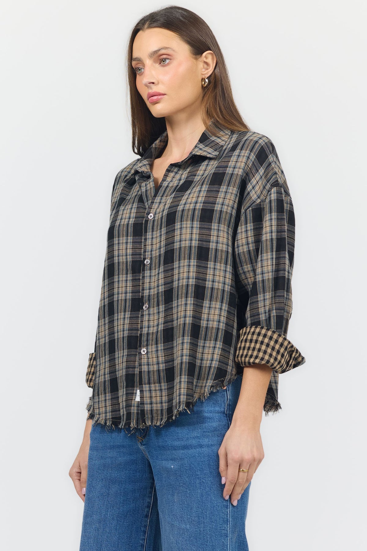 MIDNIGHT PLAID ADRIANNA TOP