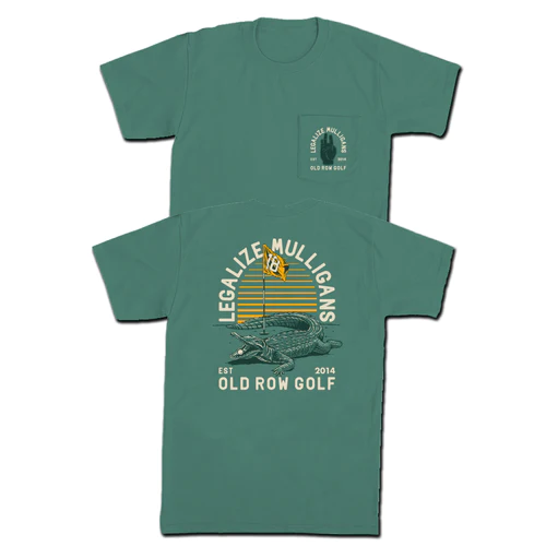 OLD ROW LEGALIZE MULLIGANS GATOR POCKET TEE