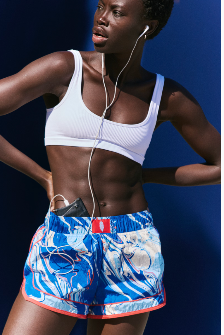 MARBLED BRIGHT BLUE COMBO VARSITY BLUES SHORT