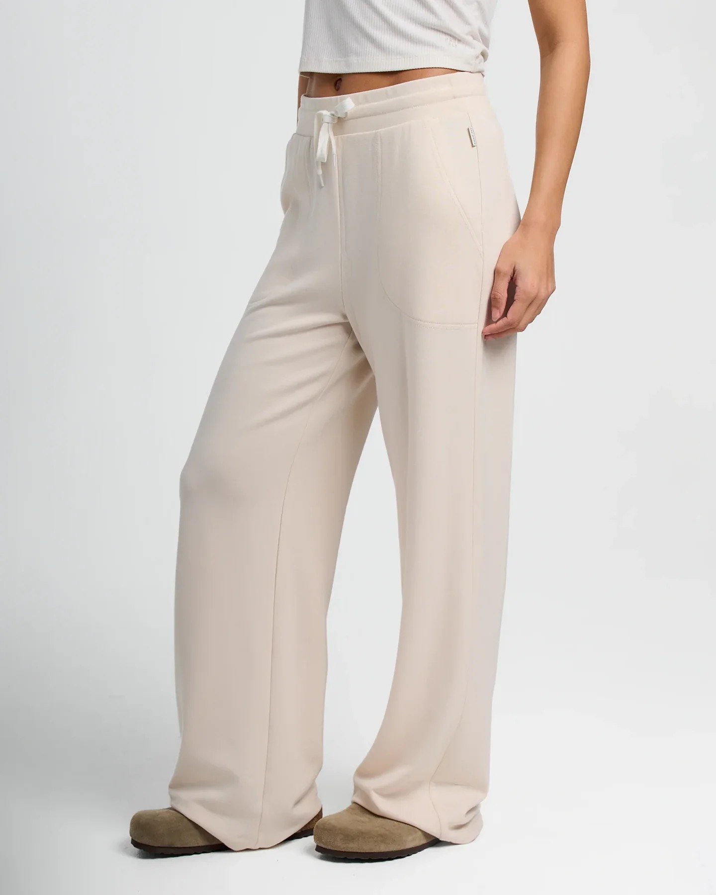 WOMEN'S BAMBOO LIGHTWEIGHT FLEECE WIDE LEG PANT