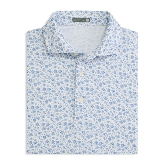 MOUNTAIN SPRING GREENBOW PRINTED PERFORMANCE POLO