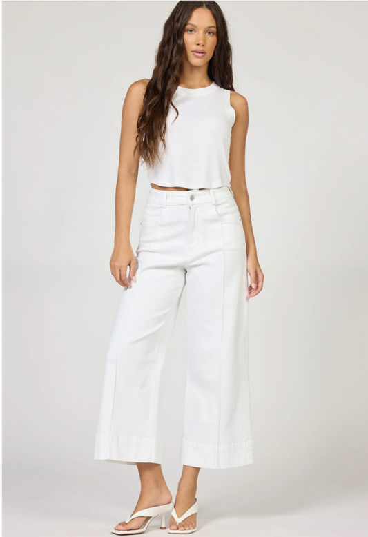 WHITE AUDREY CROPPED JEAN
