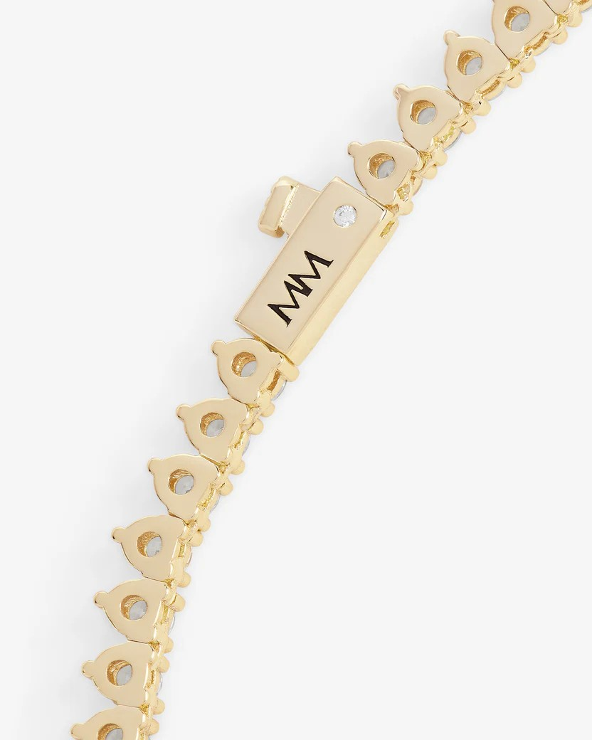 "NOT YOUR BASIC" BLUE OPAL TENNIS NECKLACE