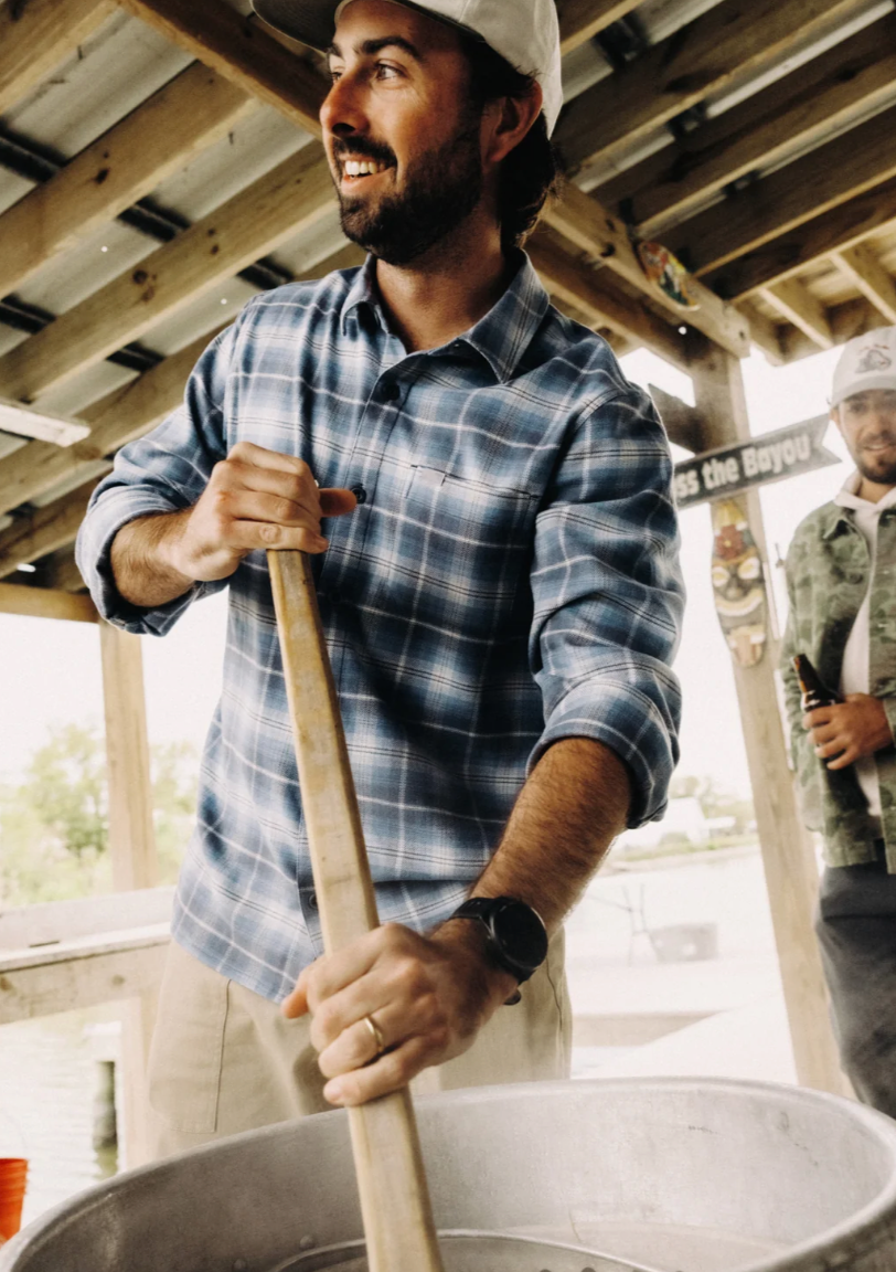 STORM CLOUD PLAID SEAWOOL FLANNEL SHIRT