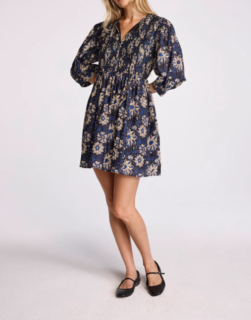 SUNDAYS MIDNIGHT BLOOM ZERA DRESS