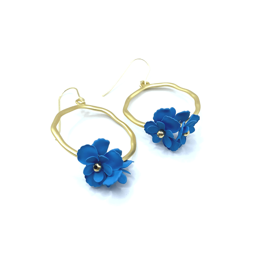 ERIN GRAY OCEAN BLOOM GOLD HOOP EARRING