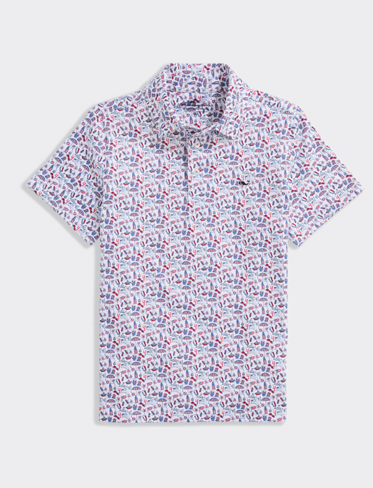 BOY'S BEACH DAY PRINTED SANKATY POLO