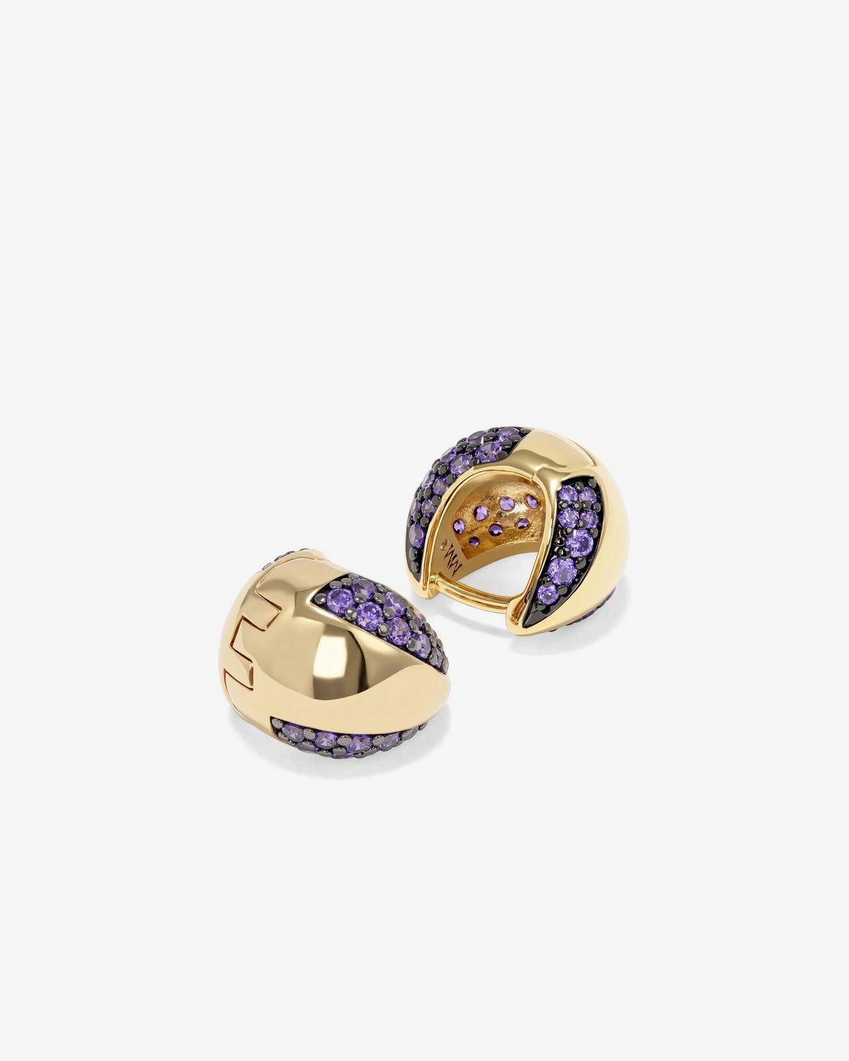 LAVENDER LIL NORAH SPLIT PAVE EARRINGS