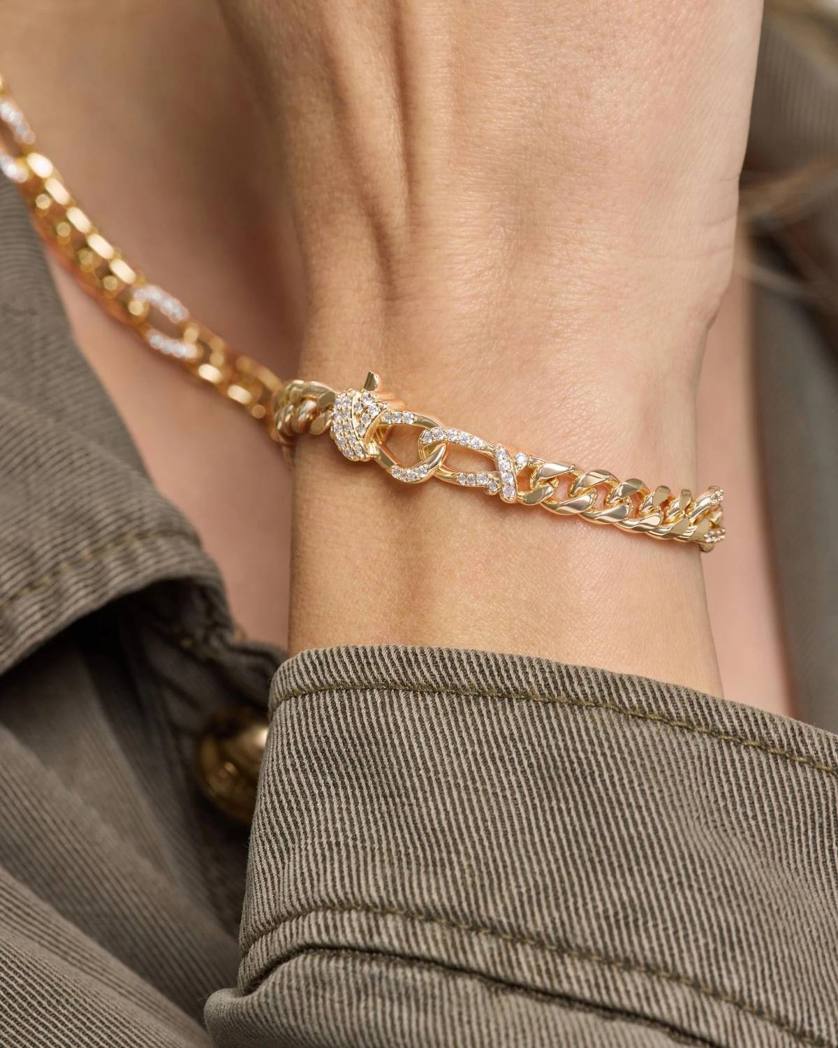 KNOT FIGARO CHAIN BRACELET