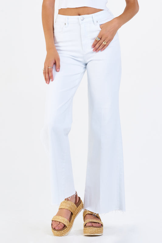 WHITE FIONA WIDE LEG JEAN