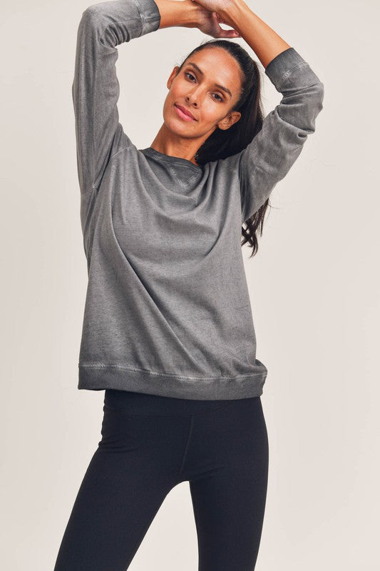 MONO B DARK SAGE ESSENTIAL PULLOVER