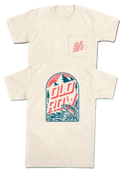 OLD ROW IVORY OUTDOORS TROUT MOUNTAIN POCKET TEE