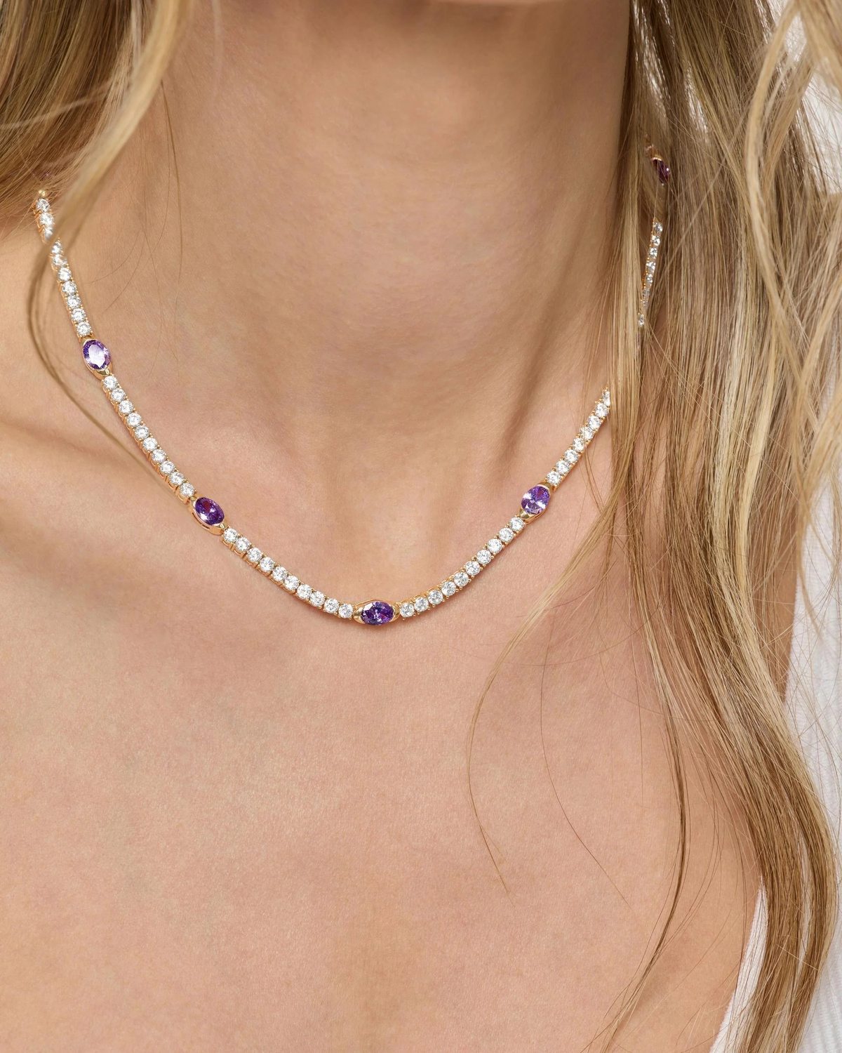 MELINDA MARIA THE MAVEN LAVENDER NECKLACE