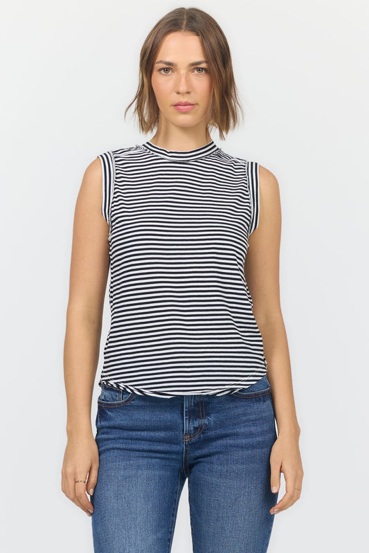 DEAR JOHN BLACK AND WHITE ZO TANK