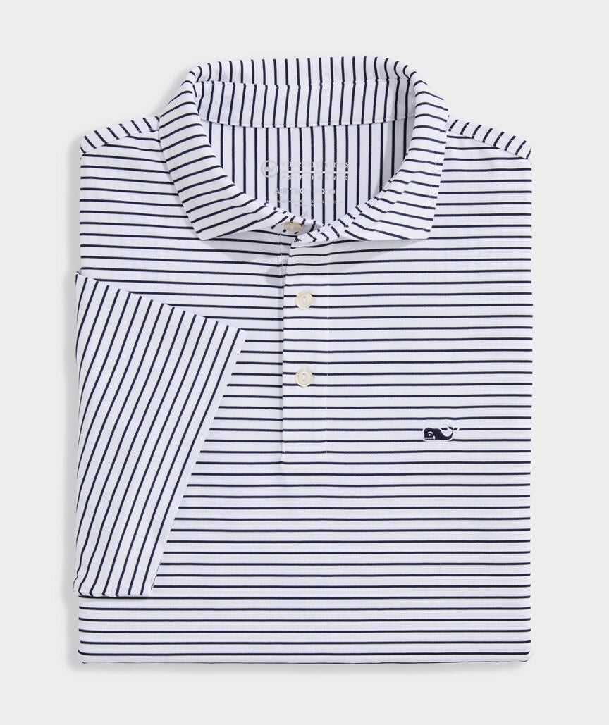 VINEYARD VINES WHITE CAP/NAVY AIR TECH MESH POLO
