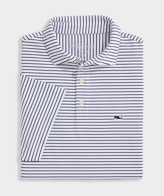 WHITE CAP/NAVY AIR TECH MESH POLO