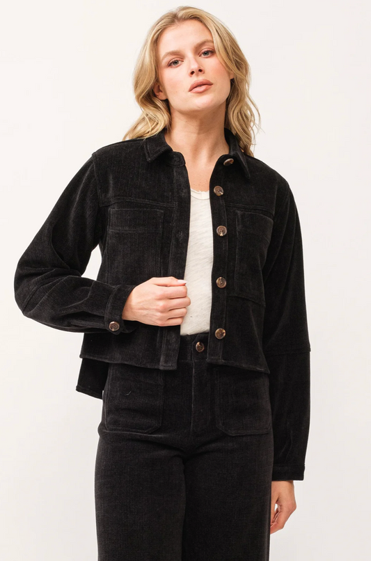 DEAR JOHN BLACK CROPPED GINA JACKET