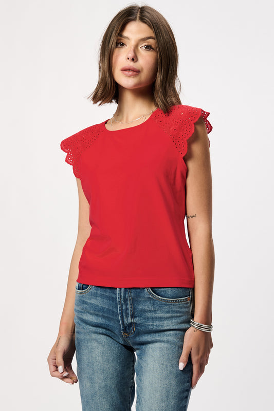 ANOTHER LOVE FIERY RED EVE TOP