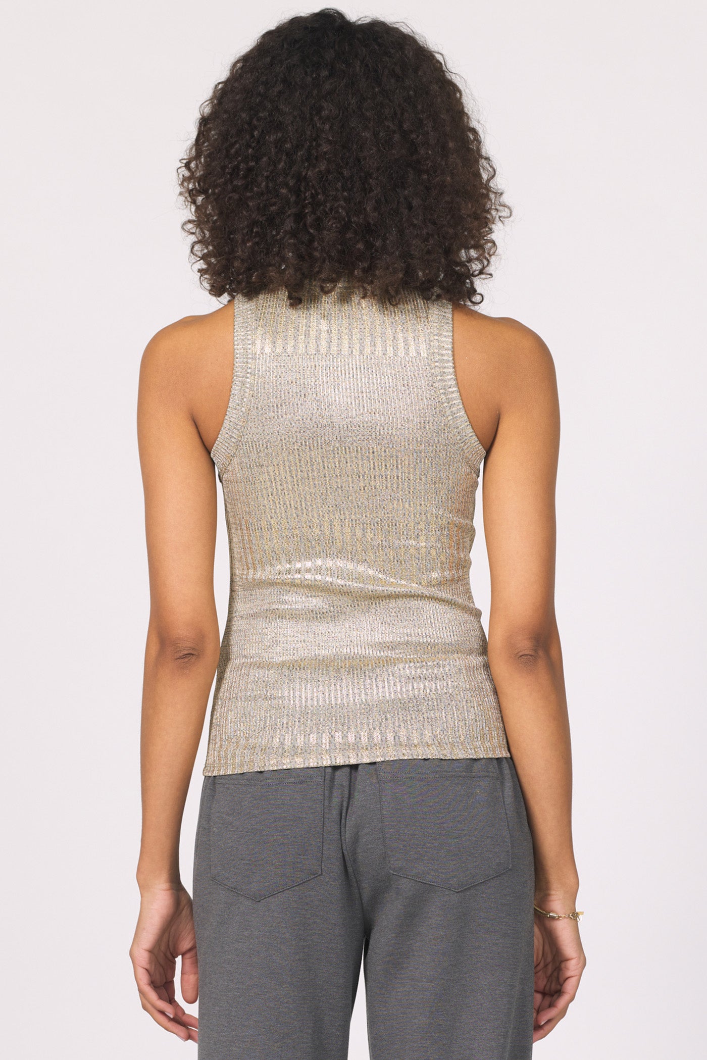 GOLD FOIL PAMELA RIB TANK
