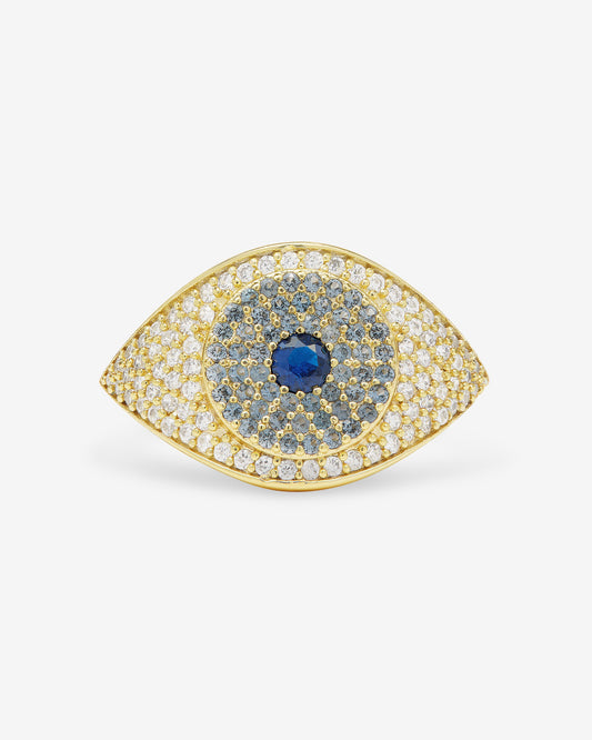SAPPHIRE EVIL EYE RING