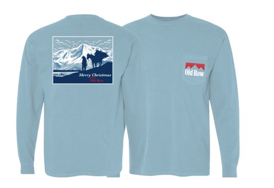 COWBOY CHRISTMAS LONG SLEEVE POCKET TEE