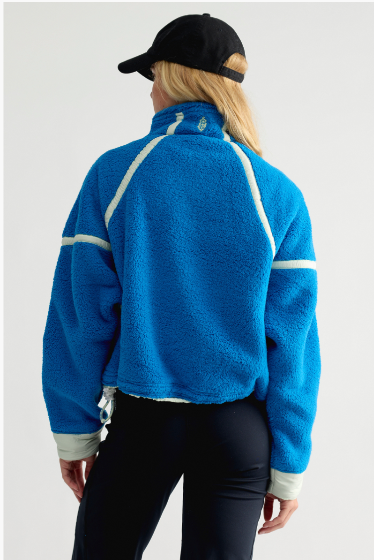FREE PEOPLE POWERLINE W/SPRING MOUNTAIN HIGH HALF-ZIP FLEECE