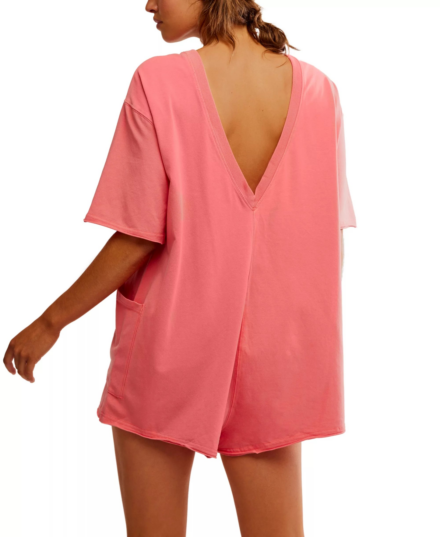 FREE PEOPLE HIBISCUS HOT SHOT TEE ROMPER