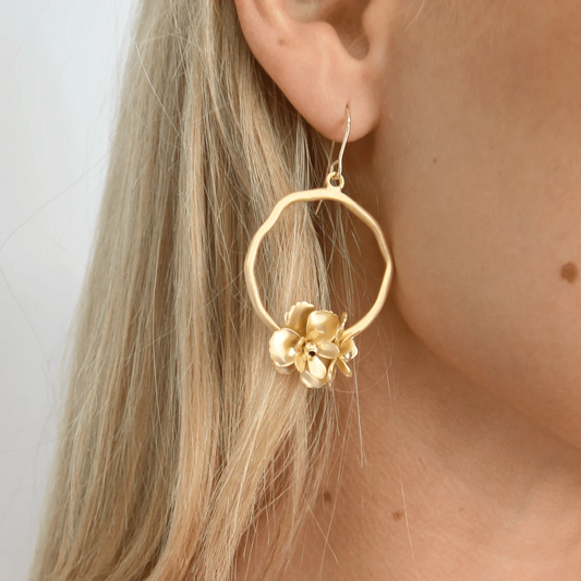 ERIN GRAY GOLD BLOOM EARRING