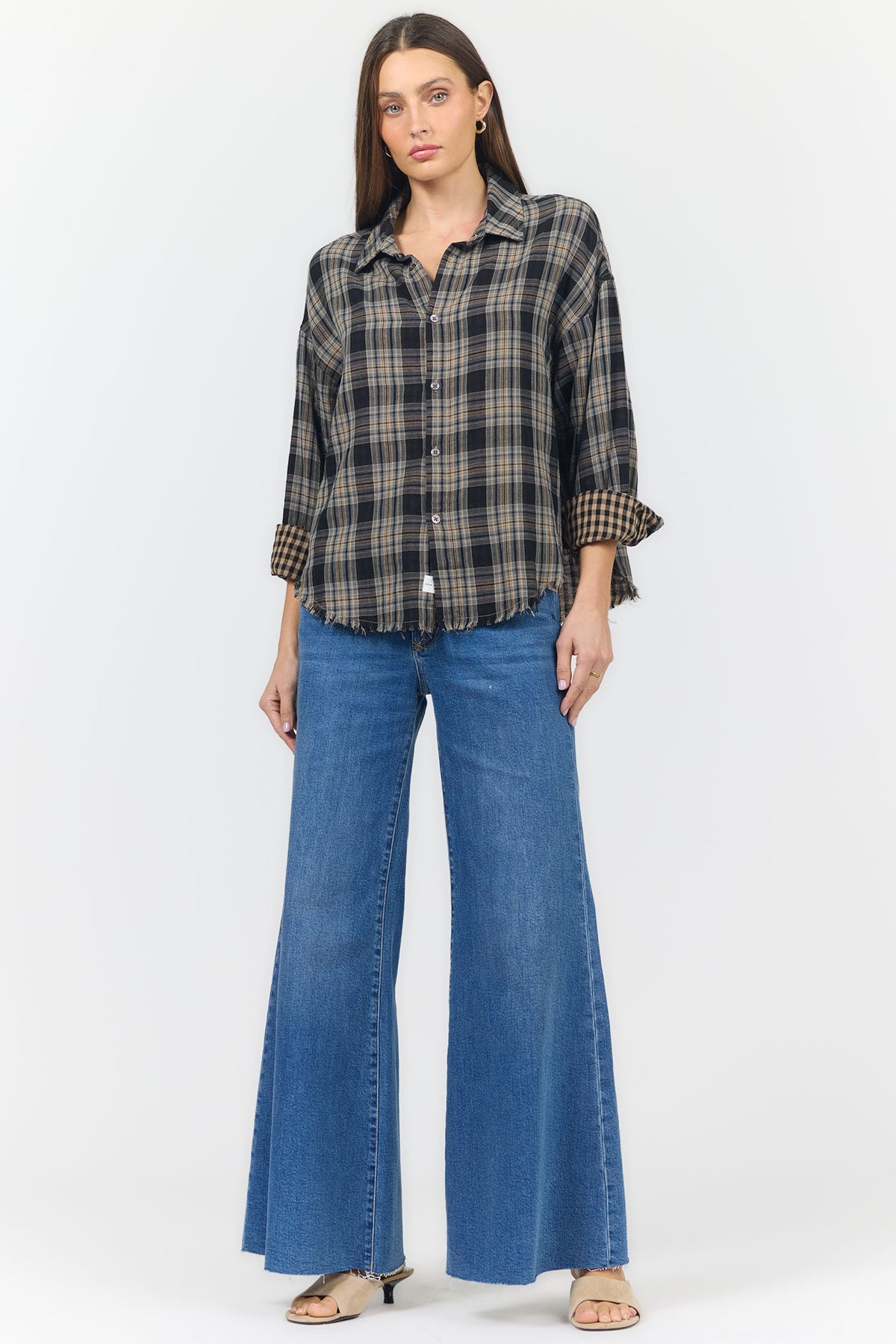 MIDNIGHT PLAID ADRIANNA TOP
