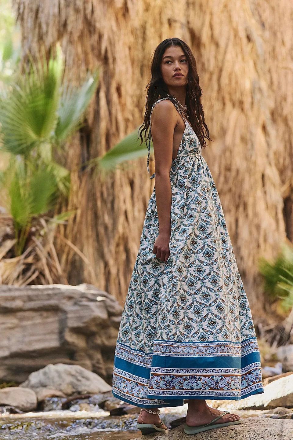SORRENTO STROLL PRINTED MAXI DRESS