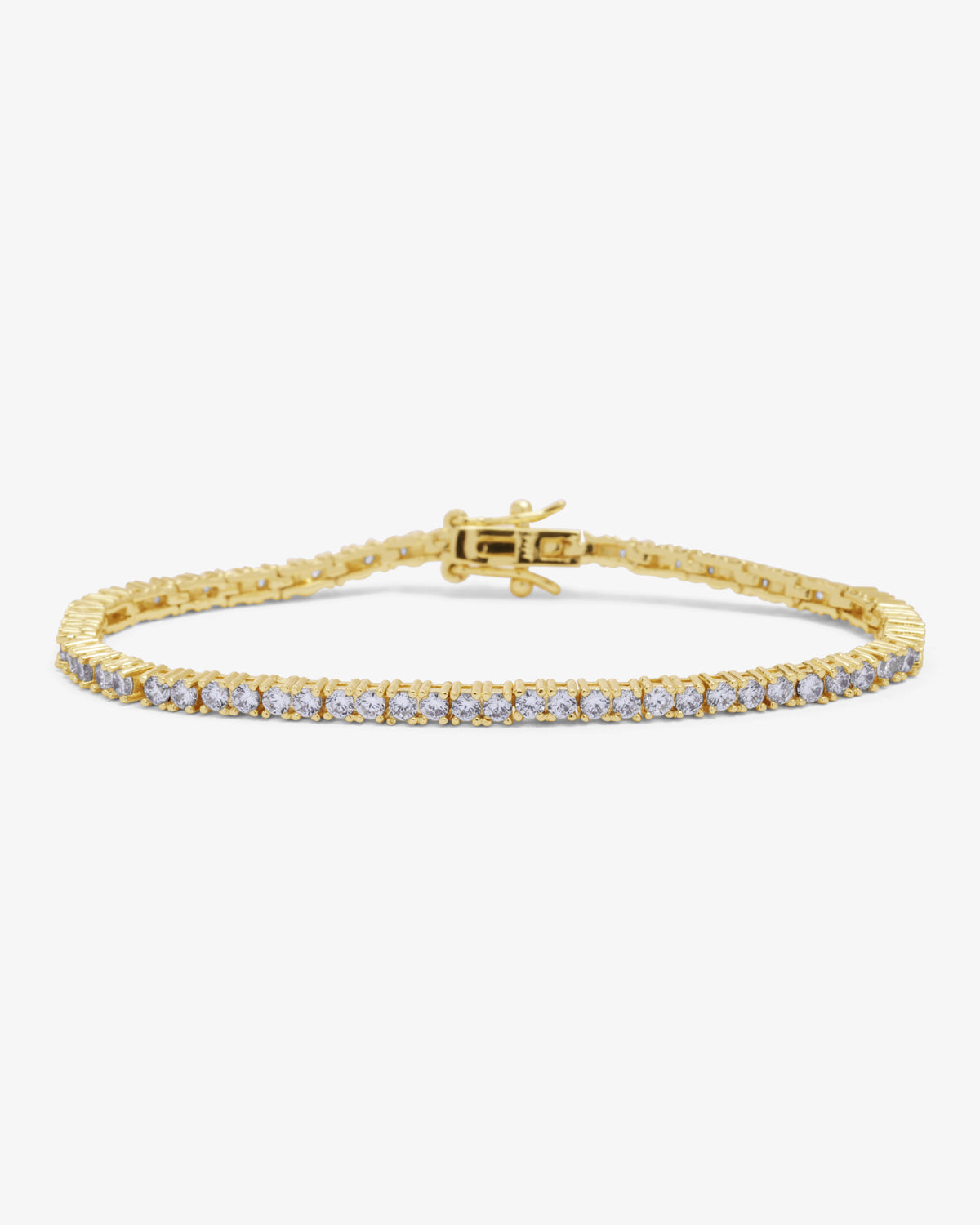 MELINDA MARIA BABY HEIRESS TENNIS BRACELET- GOLD WHITE