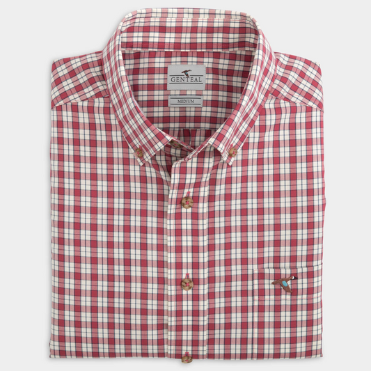 GENTEAL POMEGRANATE BOZEMAN COTTON SPORT SHIRT