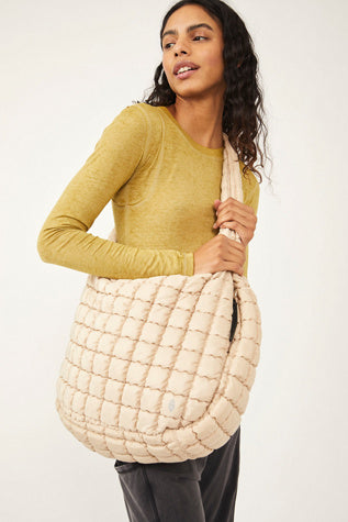 FREE PEOPLE OFF WHITE QUILTED CARR