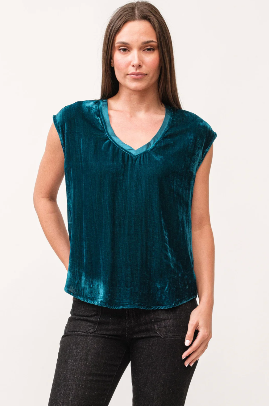 DEAR JOHN DEEP TEAL YANIS TOP