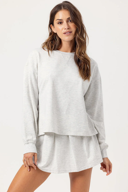 SUNDAYS LIGHT HEATHER GREY OKLEY PULLOVER