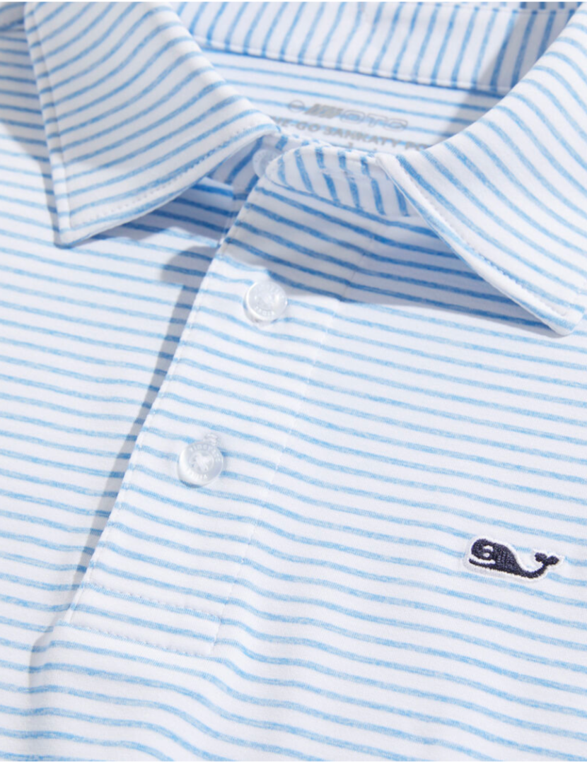 OCEAN BREEZE BOYS' BRADLEY STRIPED SANKATY POLO