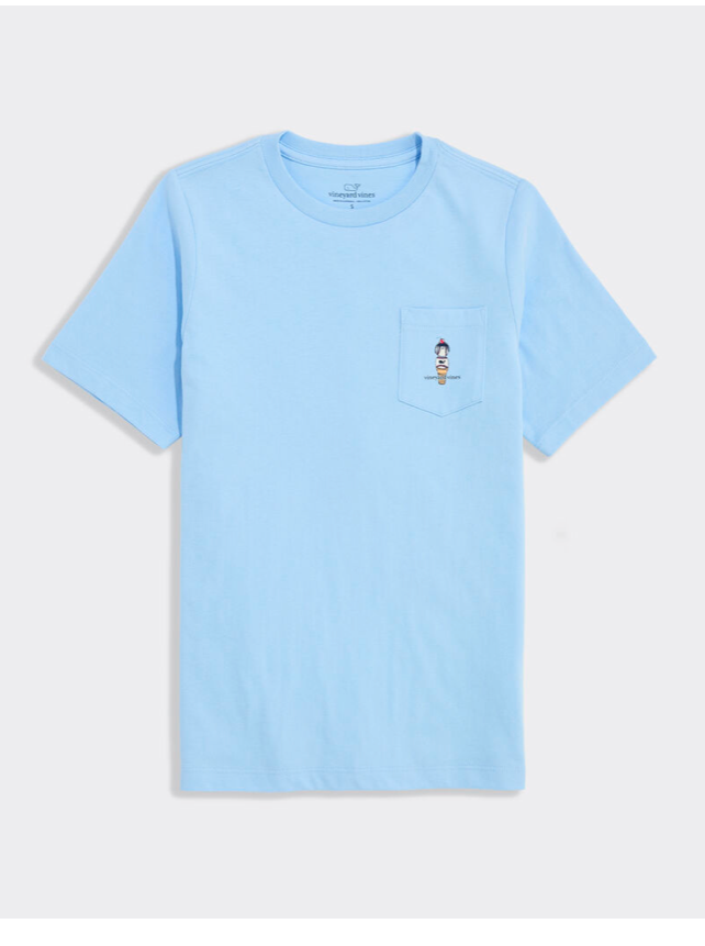 VINEYARD VINES JAKE BLUE BOYS' BASEBALL ICE CREAM POCKET TEE