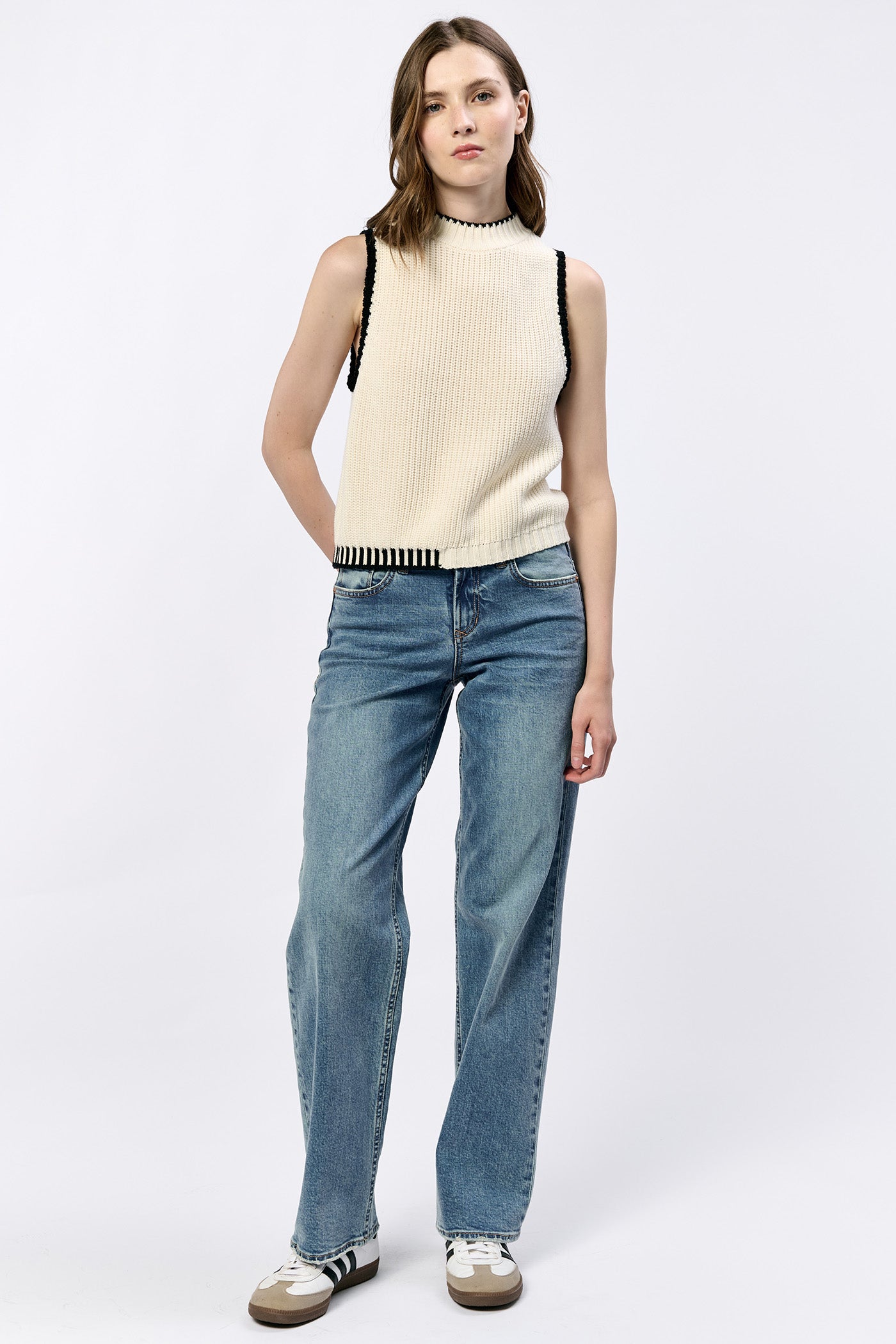 DEAR JOHN CREAM BIRNA SWEATER TANK