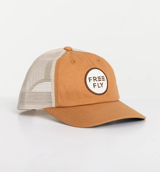 FREE FLY WHEAT LOW PRO BADGE TRUCKER HAT