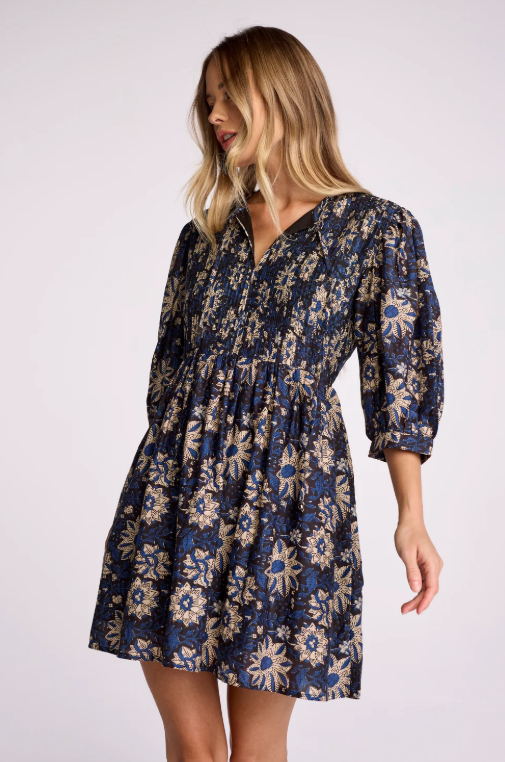 SUNDAYS MIDNIGHT BLOOM ZERA DRESS