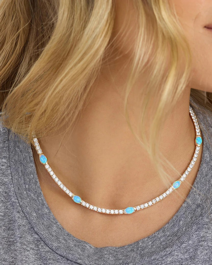 THE MAVEN BLUE OPAL NECKLACE