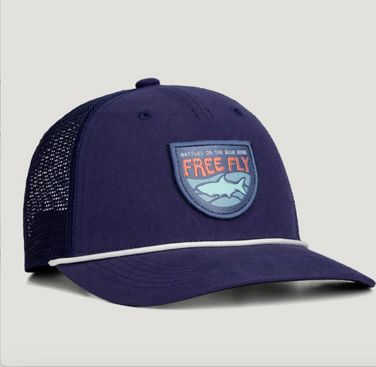 DEEP NAVY BLUE EDGE TRUCKER HAT