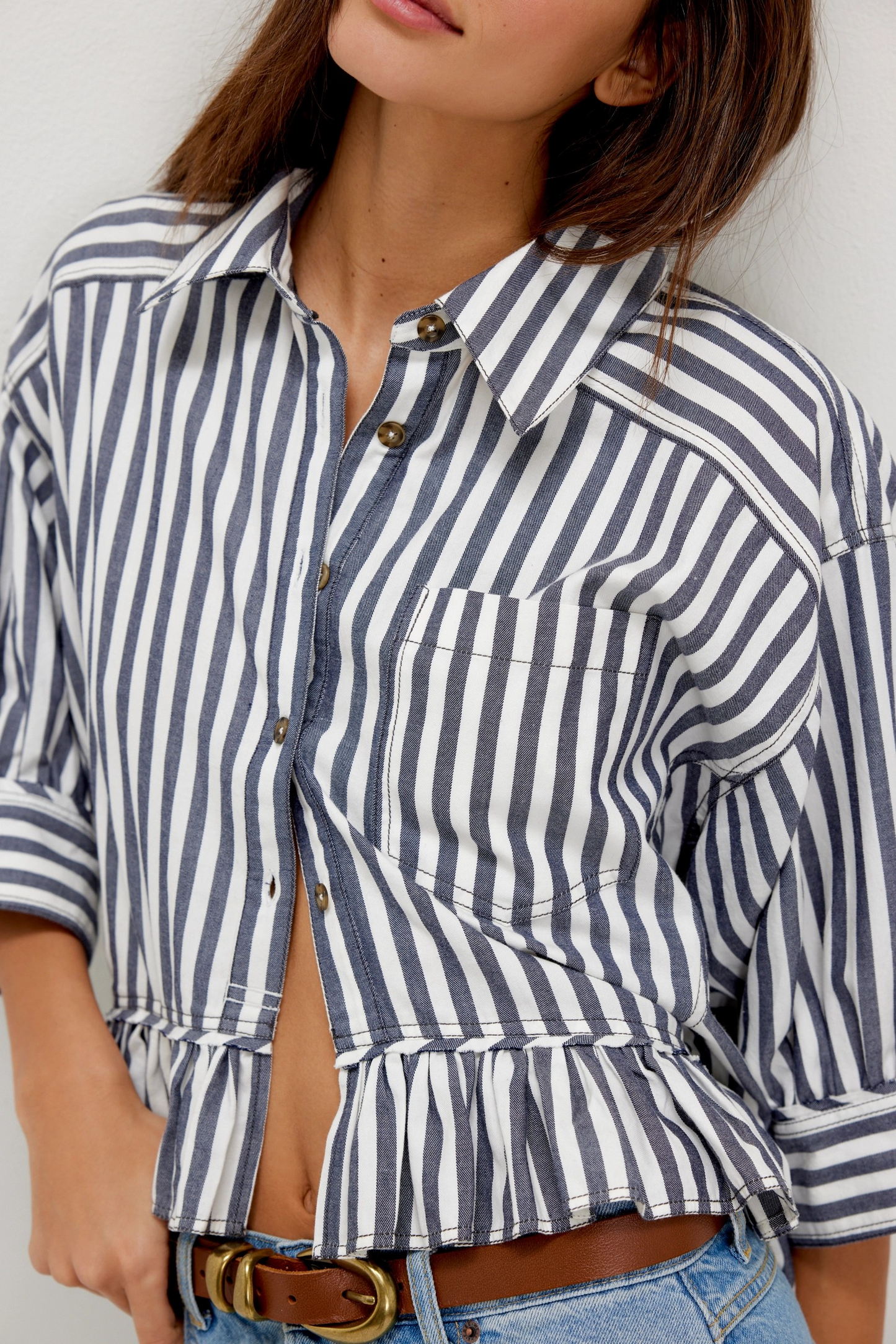 NAUTICAL NAVY BAILEY STRIPE SHIRT