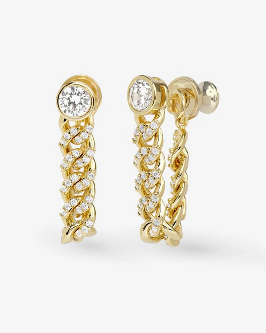 PAVE JULIAN SOFT CHAIN HOOPS