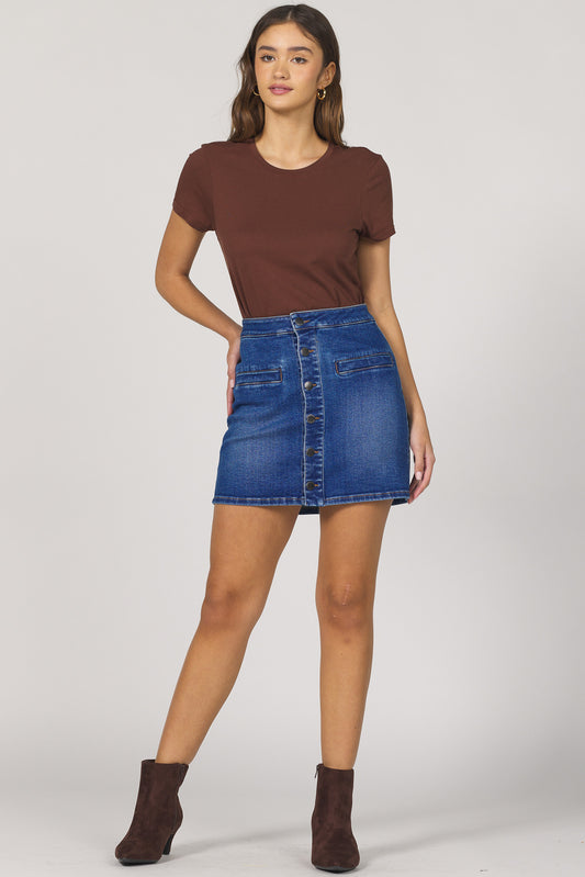 DENIM QUINN SKIRT