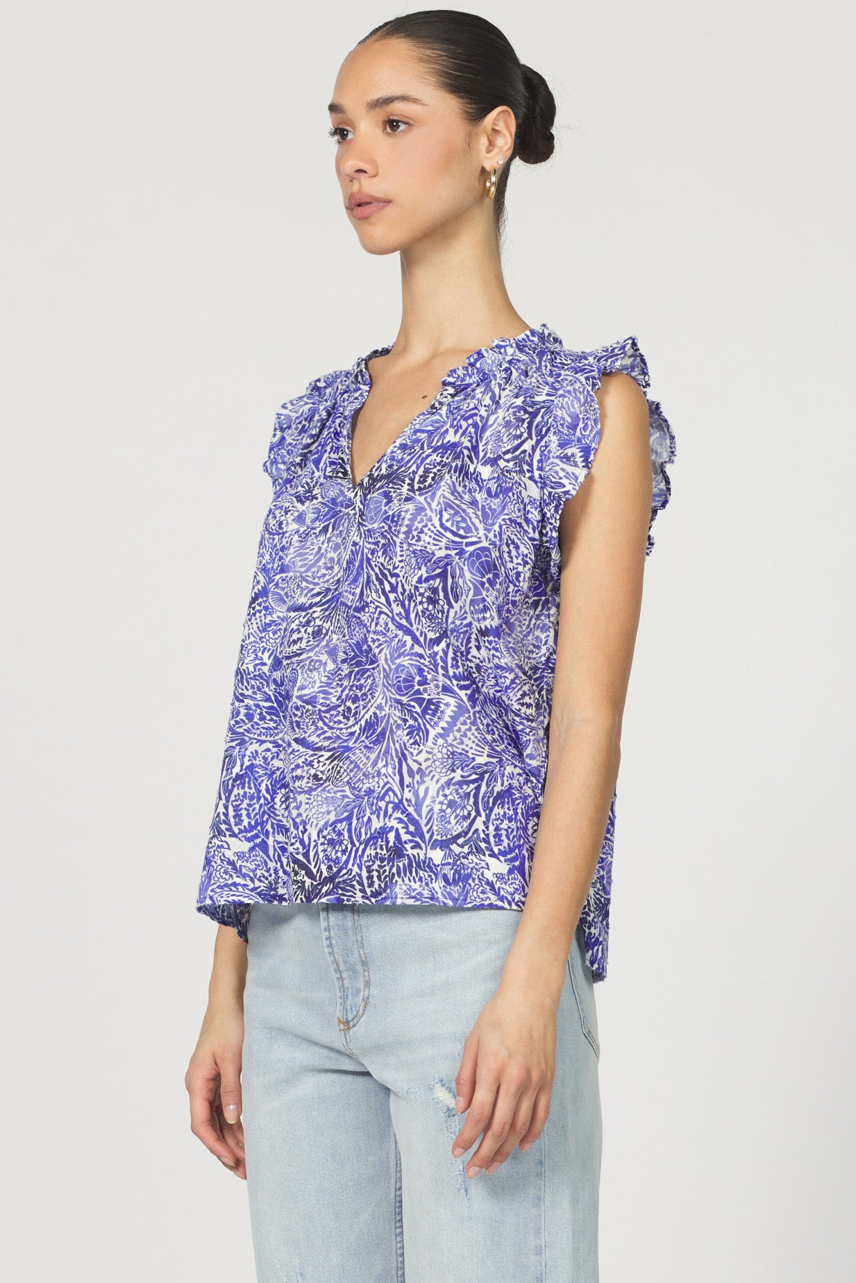 DEAR JOHN PORTOFINO PAISLEY PUJA TOP