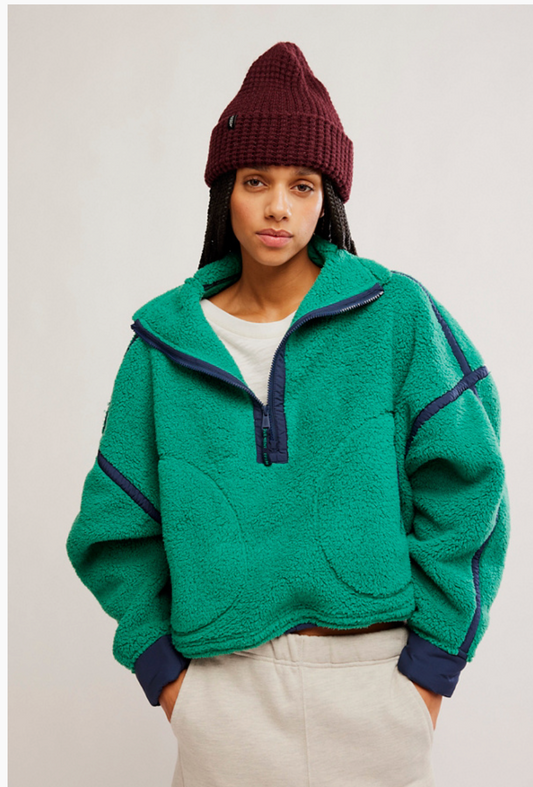 GREEN GLOW MOUNTAIN HIGH HALF-ZIP FLEECE