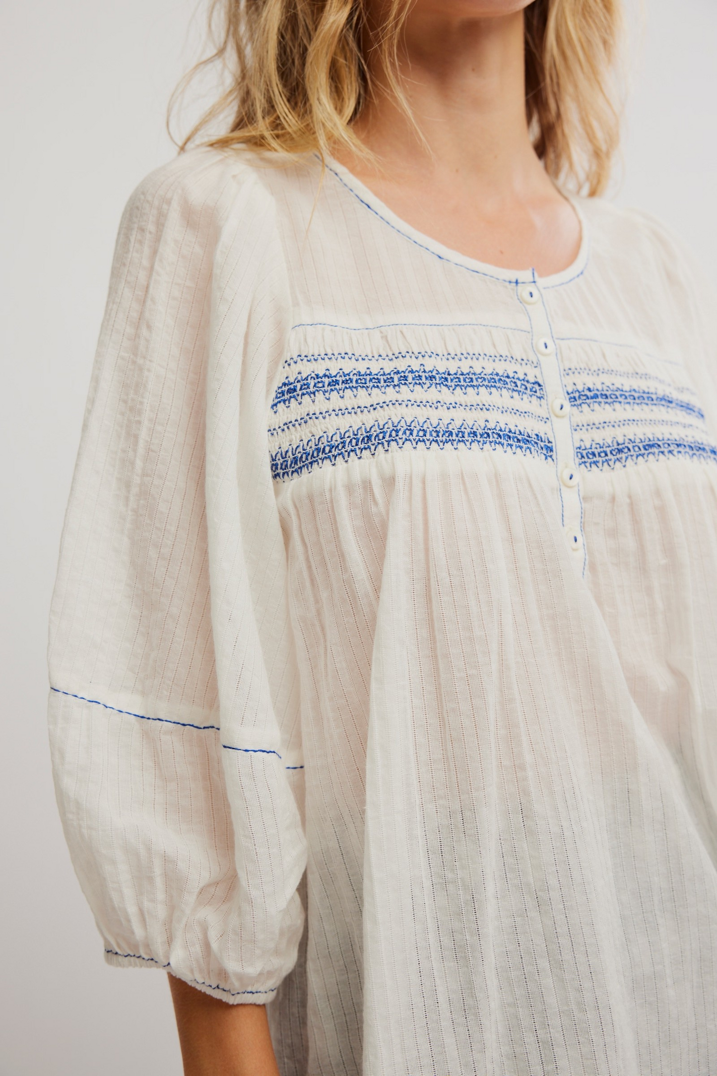 FREE PEOPLE DYLAN SMOCKED TUNIC
